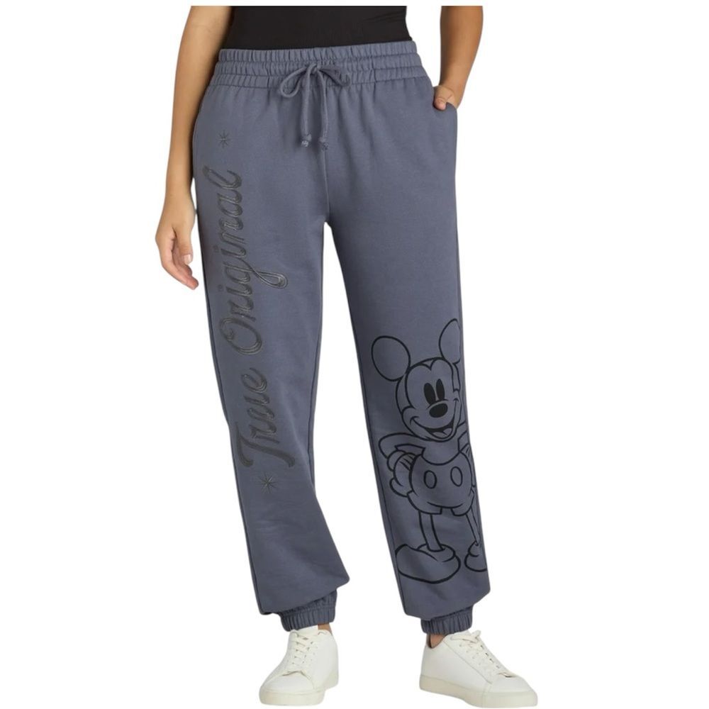 Disney Slate Gray Mickey Mouse Stitched Sweatpants XXL